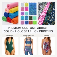 Tela de Nailon y Spandex Mate de Alta Densidad 200GSM, Resistente al Cloro, Elástica en 4 Direcciones, para Trajes de Baño de Competición