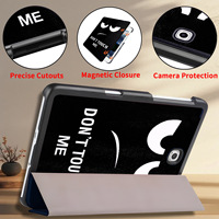 Housse de protection à motif personnalisé pour Galaxy Tab S2 T710 étui pour tablette Samsung Galaxy Tab T7 15 avec protecteur d'écran