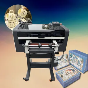 Imprimante UV entièrement automatique Roll-to-Roll A3 DTF Système d'encre à changement facile Opérations d'impression par transfert pour la surface en bois/verre/papier