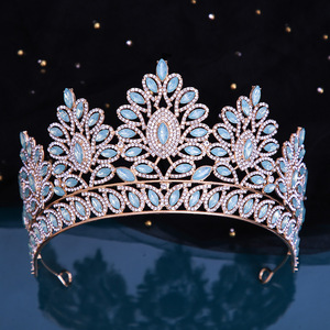 Couronne de mariée en Europe et aux États-Unis robe de mariée nouvel alliage strass cheveux accessoires anniversaire saint valentin couronne - Product Image 5