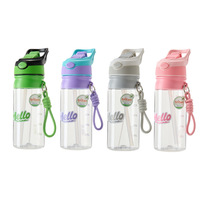 Bouteille d'eau sport en Tritan, gourde portable grande capacité avec paille pour étudiants, activités de plein air, garçons et filles