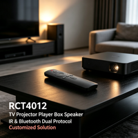 Control Remoto para Barra de Sonido, Modo Dual IR y BLE, RCT4012, OEM, ODM, de Fábrica, 12 Teclas, Botón de Silicona, 2 Pilas AAA, Código Específico, Logotipo Personalizado