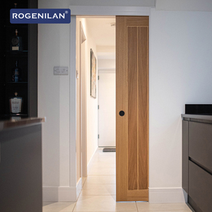 Porte coulissante encastrée Rogenilan CE AS2047 en aluminium et verre texturé, gain de place, autres portes - Product Image 6
