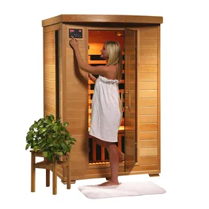 Saunaking Sauna inframerah, ruang Sauna Spa Hemlock inframerah kayu jauh Sauna inframerah Sauna