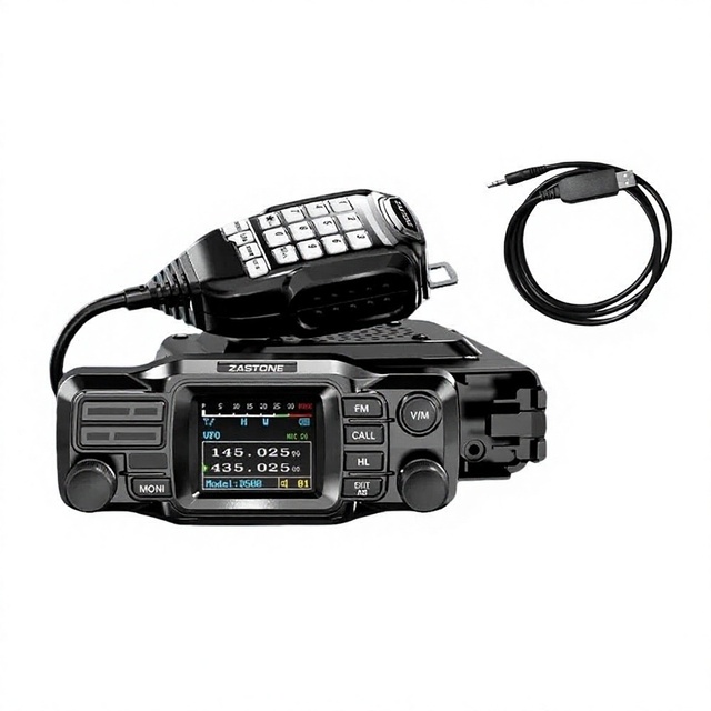 D500 ZASTONE Mini Mobile Radio Dual Band VHF/UHF 25W Two-Way Radio with Detachable Control Panel L808