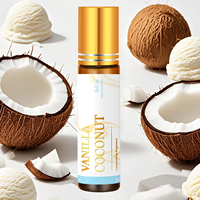 Huile Essentielle Parfumée Femme Très Vendue Roll-on Noix de Coco Vanille, Huiles de Massage Corporel Hydratantes pour le Visage et la Peau