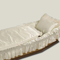 Y-Satin matelassé cercueil cercueil doublure décoration intérieure tissu cercueil couvre tissu accessoires funéraires fournitures