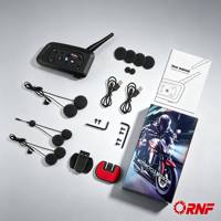 Casque de moto complet avec interphone V6 Plus, étanche, réduction du bruit, communication full-duplex pour 2 motards sur 800 m