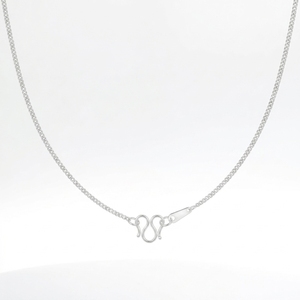 Chaîne fine et délicate en platine Pt950, style chic superposé, blanc minimaliste, unisexe, décontractée, empilable, bijou délicat, cadeau, 3.46g Longjia - Product Image 2