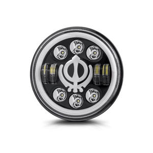 ไฟหน้า Led ทรงกลมขนาด7นิ้ว60W,ไฟหน้า LED ทรงกลม H4ไฟวงแหวนตานางฟ้าสำหรับรถบรรทุกมอเตอร์ไซค์ออฟโรด SUV - Product Image 1