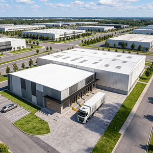 Estructura de Acero Modular de Grado Industrial para Almacenes Logísticos, Depósito de Almacenamiento de Mercancías Comerciales de Alta Resistencia - Product Image 1