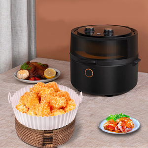 2025 populaire 8 pouces <span class=keywords><strong>pas</strong></span> <span class=keywords><strong>cher</strong></span> panier de cuisson réutilisable friteuse à Air alimentaire <span class=keywords><strong>Airfryer</strong></span> Silicone Pot - Product Image 2