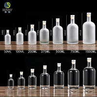 Set Dekanter Kristal Mewah Unik Berbagai Ukuran, Botol Minuman Keras Bulat Kosong, Kotak Hadiah Botol Wiski, Botol Vodka Anggur