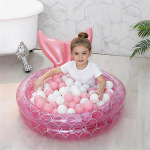 <span class=keywords><strong>Piscine</strong></span> gonflable écologique pour enfants en forme de sirène avec <span class=keywords><strong>fond</strong></span> à bulles - Product Image 3