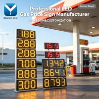 Panneau d'affichage numérique extérieur à LED haute luminosité pour les prix du carburant pour station-service