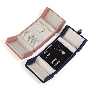 New Product Launch Button <b>Jewelry</b> Cases Exquisite <b>Velvet</b> <b>Jewelry</b> <b>Box</b> Mini <b>Jewelry</b> Case Wholesale - Product Image 4