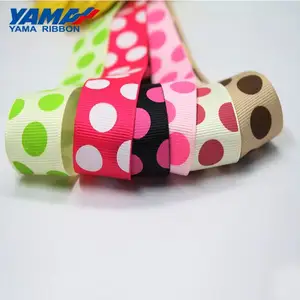 YAMA Nhà Máy Cổ Điển Polyester 16Mm Rộng Grosgrain Polka Dots Ribbon