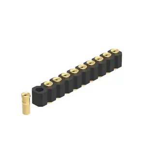 Gold Plated 2P Terminal/BNC 2mm female H2.5mm Single Row Straight SMT pcb 2mm pitch pogo pin connectors