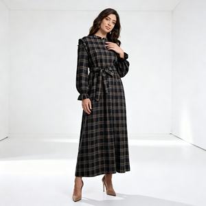 Abaya de Poliéster con Estampado Elegante y Modesto para Mujeres Musulmanas, Vestido de Noche Personalizado al por Mayor - Product Image 4