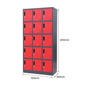 15-door Steel Locker <strong>Cabinet</strong> with Key Lock Multi-door Gym Changing Room Beach Locker School Staff Locking <strong>Metal</strong> Closet Locker - Product Image 3