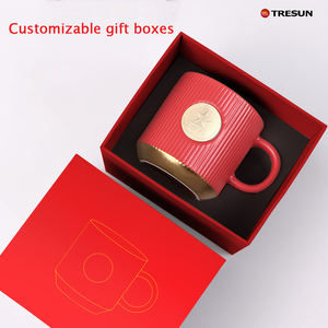 GIFT Factory Wholesale Customized 12 oz Ceramic Coffee Mugs Business Gift Christmas Relief Carving Logo Lid Reusable Classic - Product Image 6