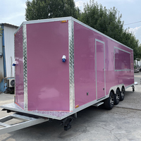 Remorque de cuisine mobile entièrement équipée en fibre de verre pour la restauration rapide commerciale et les chariots de vente de bonbons, vente en gros sous marque privée