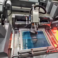 Máquina Automática de Impresión de Serigrafía de Doble Cara de 2 Colores para Tafetán de Nailon, Cinta de Algodón
