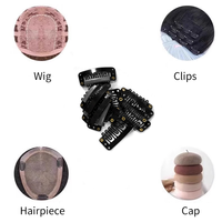 Clips BB 32 mm à 9 dents, autocollants en PU, colle invisible, extensions de cheveux, clip pour perruque, accessoires pour perruques, outils en acier, bonnets pour la fabrication de perruques