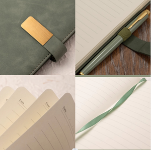 Giáng sinh Quà Tặng tùy chỉnh Túi da Tạp Chí với bút A5 máy tính xách tay với chai nước bằng thép không gỉ - Product Image 5