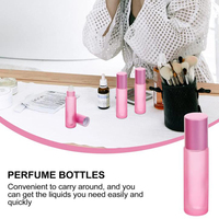 Flacon à bille en cristal pour attar, déodorant, huile essentielle, gloss à lèvres, rose givré, style arabe