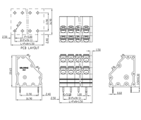 Connecteur de bornier fixe à double ressort noir GSL005H2-5.0-2x10P, pas de 5,0 mm / IEC 300V10A/320V17.5A Certifié CE
