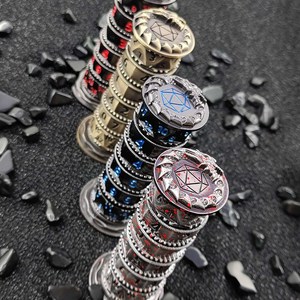 Dados <span class=keywords><strong>de</strong></span> metal giratorios en relieve Dragon Tower, Dados DND para jugadores <span class=keywords><strong>de</strong></span> juegos RPG, envío rápido en stock - Product Image 1