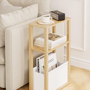 Wooden storage rack, cross-border creative home <b>sofa</b> narrow-edge book storage rack, solid wood multi-layer storage and - Product Image 1