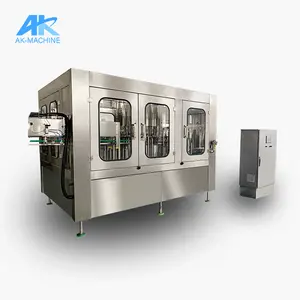 soda water maker filling / lemon soda water glass bottle filling machine / carbonated drinks small filling cans machine