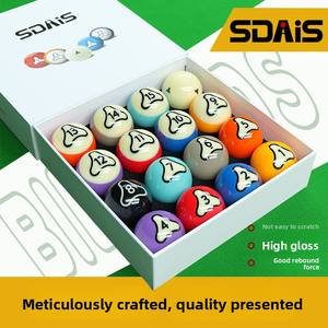 Billes de billard de style chinois-américain Guangzhou Sdais, en cristal noir, grand format, 16 couleurs, 5,72 cm, ensemble complet - Product Image 3