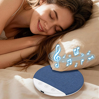 Haut-parleur sans fil sous oreiller à conduction osseuse, mini portable avec bruit blanc et minuterie pour chambre à coucher et insomnie