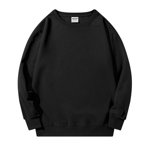 Cotton Terry Round Neck Sweatshirt 320g Solid Color Daily Wear Restaurant Uniforms - Product Image 4