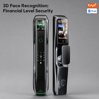 Serrure de porte à reconnaissance faciale 3D de qualité financière, compatible avec l'application Tuya, serrure numérique biométrique intelligente pour la sécurité à domicile