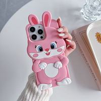 Coque de protection antichute en silicone 3D motif lapin mignon et souple pour smartphones Infinix POP 8/POP 20/Spark 30/IP 15 – Populaire de l'usine BAILI