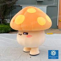 Super mignon événements géant gonflable marche dessin animé champignon modèle peluche gonflable dessin animé mascotte Costume