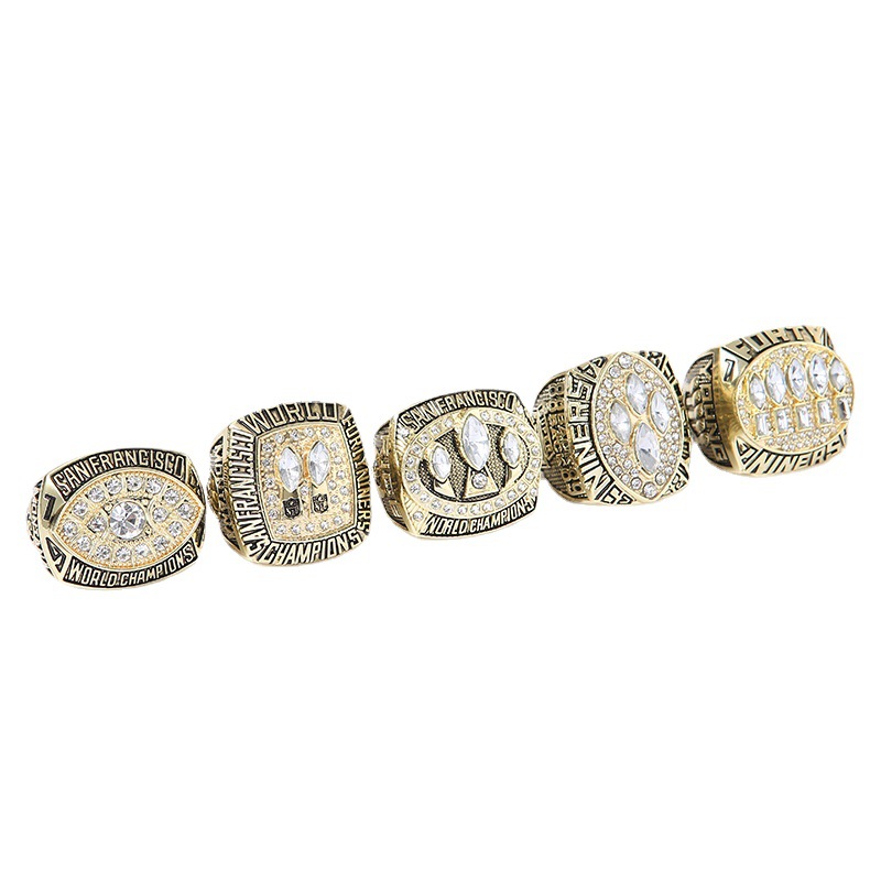 San Francisco 49ers Super Bowl Champions 6-Ring Set