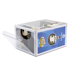 Cubierta de película de pliegue suave PET sin ácido, Protector Pop inferior de cierre automático, funda protectora de 4 pulgadas para Fun Ko POP <span class=keywords><strong>ET</strong></span> WWE - Product Image 1