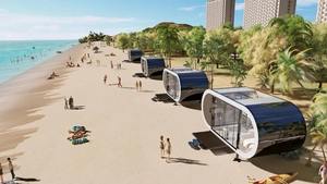 Vente directe d'usine en Chine, <span class=keywords><strong>maison</strong></span> modulaire détachable de luxe à deux étages avec terrasse, type Apple Cabin, 5 chambres - Product Image 5