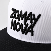 Casquette Snapback à Visière Plate, Six Panneaux Structurés, Broderie 3D, Lettrage, Fermeture Snap Réglable, Logo Personnalisé, Vente en Gros, OEM, Faible MOQ