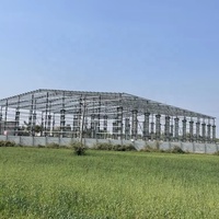 Bâtiment préfabriqué d'entrepôt de structure métallique de grand cadre en métal d'installation rapide de style de conception industrielle
