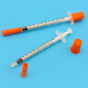 <span class=keywords><strong>Seringue</strong></span> à <span class=keywords><strong>insuline</strong></span> jetable à poussée manuelle, stérile, médicale, 0,5 ml, 1 ml, avec aiguille, marque HN, HNIS01, certifiée CE, classe II - Product Image 2