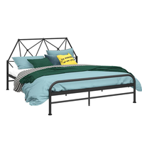 Meubles de chambre à coucher Foshan King Queen Size cadre en fer feuille meubles de chambre à coucher de luxe simples cadre de lit pliant en métal en fer moderne