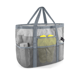 Bolsa de playa portátil de malla con cremallera familiar, grande, plegable, 7-9 compartimentos, control de arena, ultraligera, para mujer y hombre, verano - Product Image 2