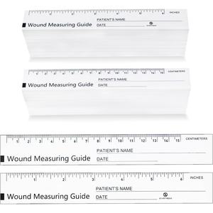Pita Pengukur Luka 6 Inci, Penggaris Luka Dua Sisi, Pita Pengukur Kertas Sekali Pakai, Penggaris Panduan Kertas, Alat Pengukur untuk Perawat - Product Image 1
