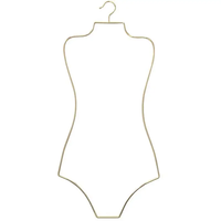 Cintres de maillot de bain femme Bikini affichage utilisation porte-vêtements en métal doré maillots de bain Lingerie cintre en forme de corps